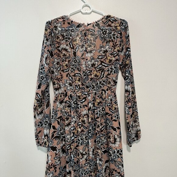 For Love & Lemons Grace Maxi Dress in Nude Floral Size Small - Picture 12 of 16